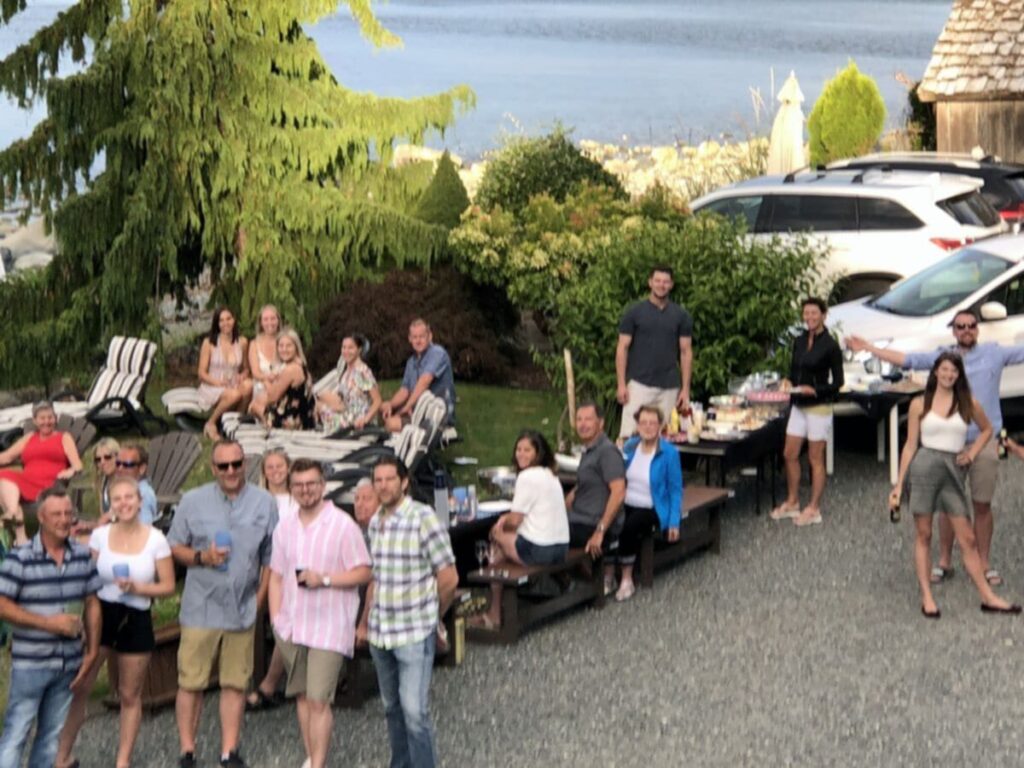 group at beach house